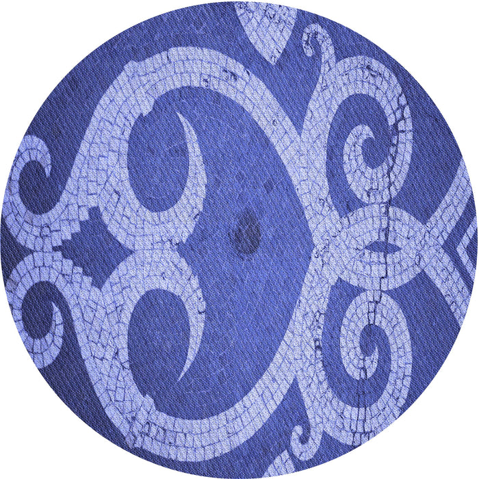 Square Patterned Sky Blue Rug, pat937blu