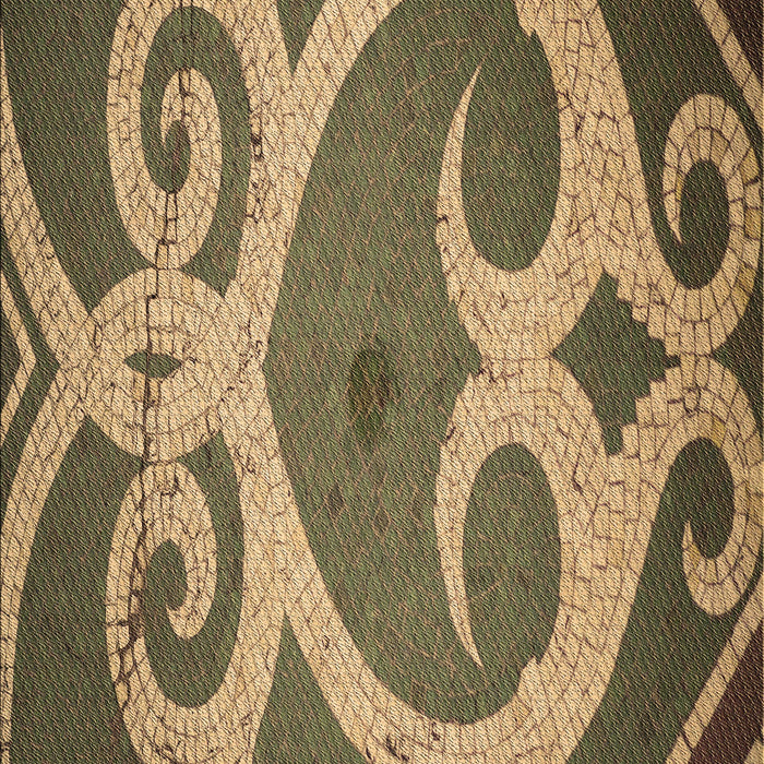 Patterned Metallic Gold Rug, pat937brn