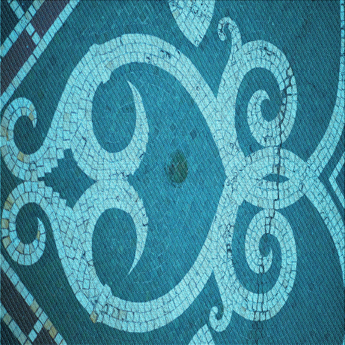 Round Machine Washable Transitional Dark Cyan Green Rug, wshpat937lblu