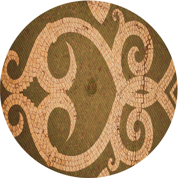 Square Patterned Orange Rug, pat937org