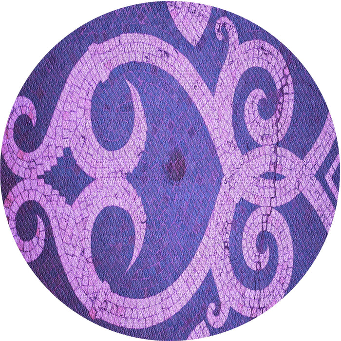 Square Machine Washable Transitional Amethyst Purple Rug in a Living Room, wshpat937pur