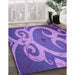 Patterned Amethyst Purple Rug in Family Room, pat937pur