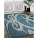 Machine Washable Transitional Dark Blue Grey Blue Rug in a Family Room, wshpat937