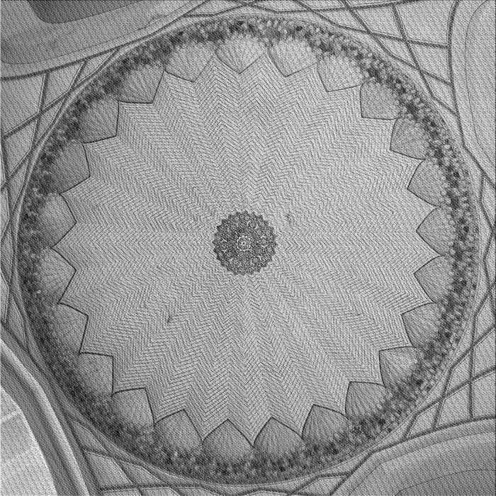 Round Patterned Smokey Gray Rug, pat938gry