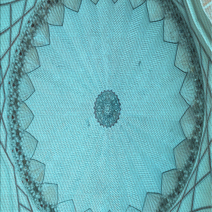 Patterned Deep-Sea Green Rug, pat938lblu