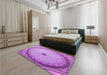 Patterned Violet Purple Rug in a Bedroom, pat938pur