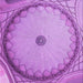Round Patterned Violet Purple Rug, pat938pur