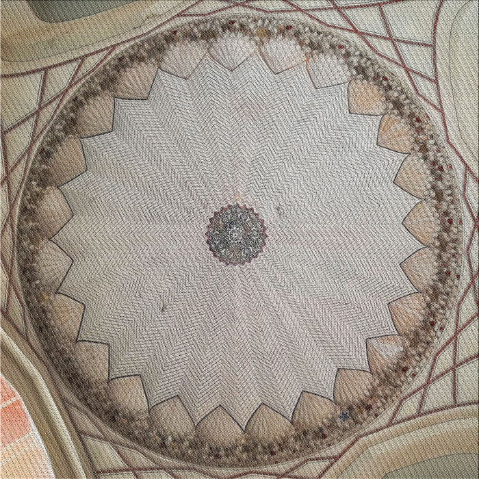 Square Patterned Brown Novelty Rug, pat938