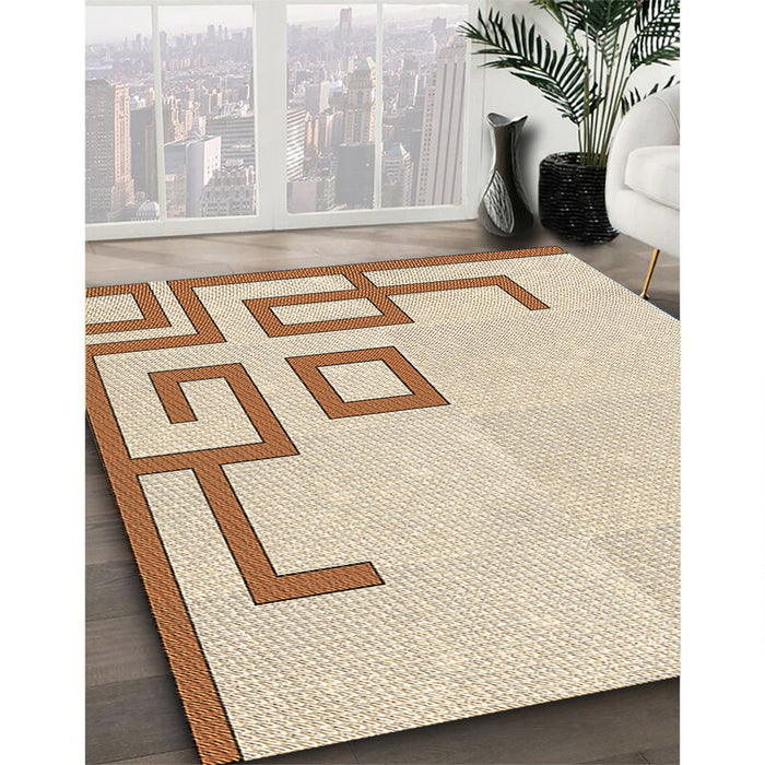 Patterned Peru Brown Rug in Family Room, pat939brn