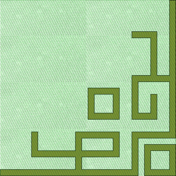 Round Machine Washable Transitional Green Rug, wshpat939grn