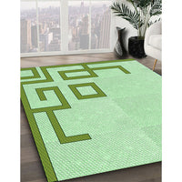 Patterned Green Rug, pat939grn