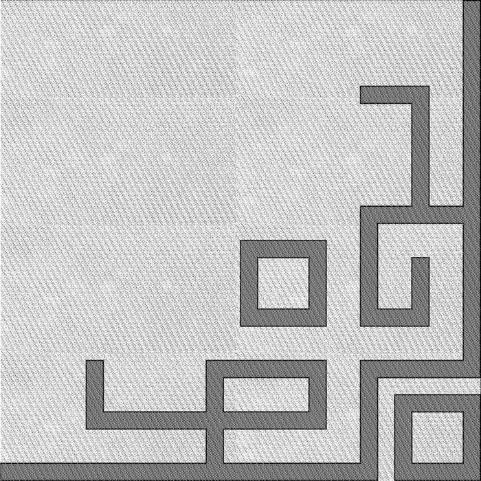 Round Patterned Platinum Gray Rug, pat939gry