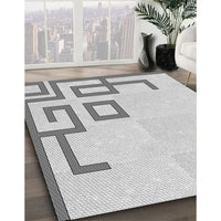 Patterned Platinum Gray Rug, pat939gry