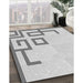 Patterned Platinum Gray Rug in Family Room, pat939gry