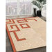 Patterned Navajo White Gold Rug in Family Room, pat939org
