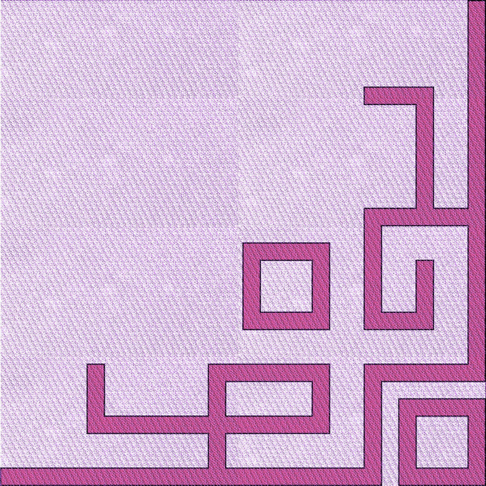 Round Patterned Orchid Purple Rug, pat939pur