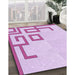 Machine Washable Transitional Orchid Purple Rug in a Family Room, wshpat939pur