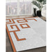 Machine Washable Transitional Dark Almond Brown Rug in a Family Room, wshpat939