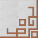 Square Patterned Dark Almond Brown Novelty Rug, pat939