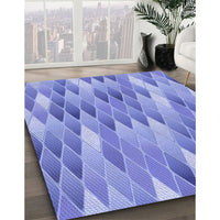 Patterned Sky Blue Rug, pat94blu