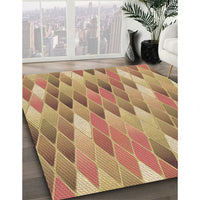 Patterned Yellow Orange Rug, pat94brn