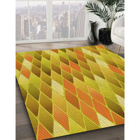 Patterned Deep Yellow Rug, pat94yw