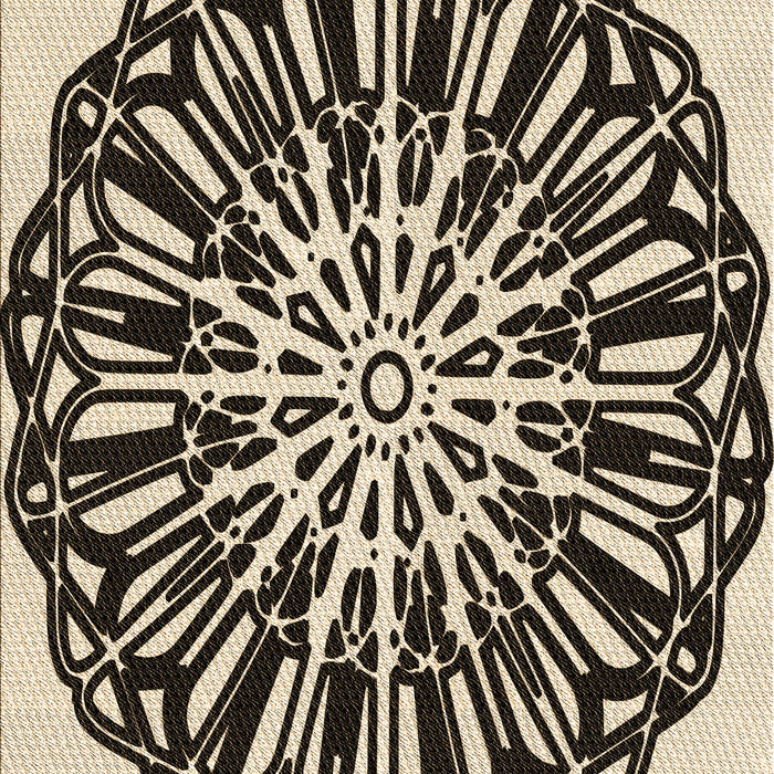 Patterned Deep Peach Orange Rug, pat940brn