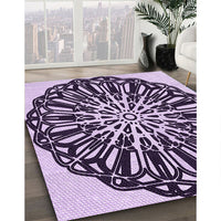 Patterned Blossom Pink Rug, pat940pur