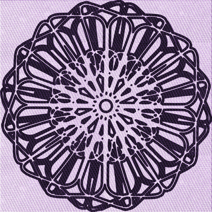 Round Machine Washable Transitional Blossom Pink Rug, wshpat940pur