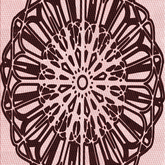 Patterned Deep Rose Pink Rug, pat940rd