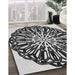 Machine Washable Transitional Charcoal Black Rug in a Family Room, wshpat940