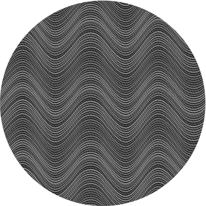 Square Patterned Charcoal Black Rug, pat941gry