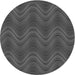 Square Patterned Charcoal Black Rug, pat941gry