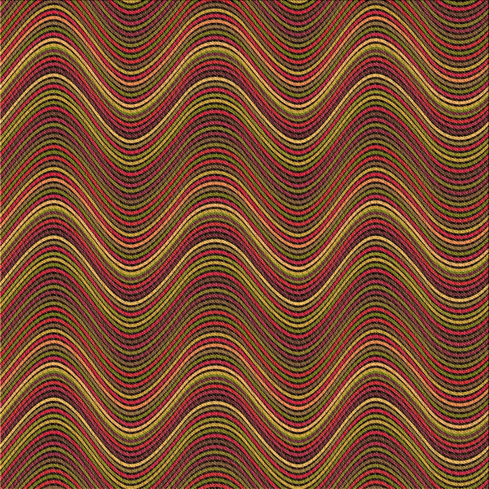 Round Patterned Saffron Red Rug, pat941org