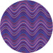 Square Patterned Purple Rug, pat941pur