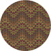 Square Patterned Hazel Green Rug, pat942brn