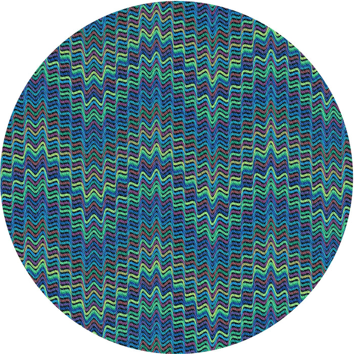 Square Patterned Blue Rug, pat942lblu