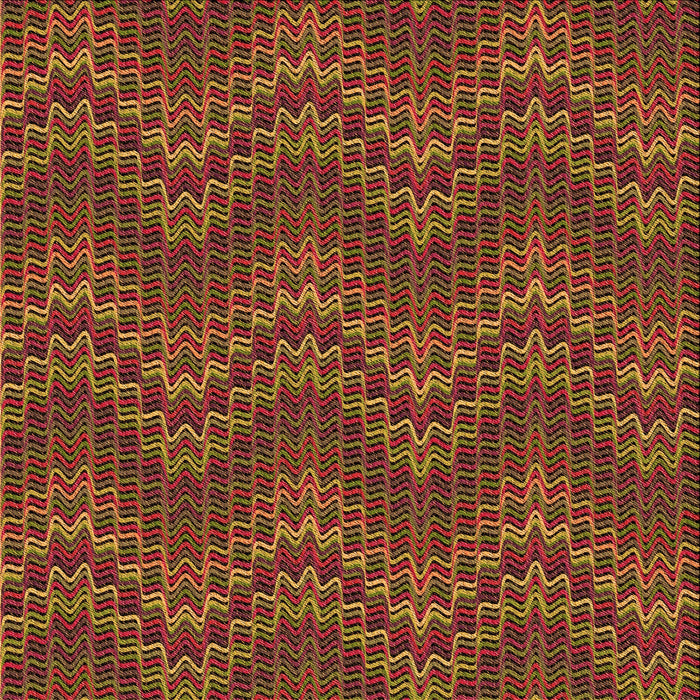 Round Patterned Saffron Red Rug, pat942org