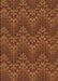 Patterned Saffron Red Rug, pat942org