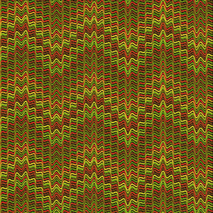 Round Patterned Dark Yellow Green Rug, pat942yw