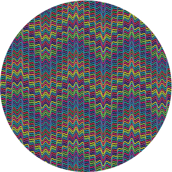 Sideview of Patterned Mint Green Novelty Rug, pat942