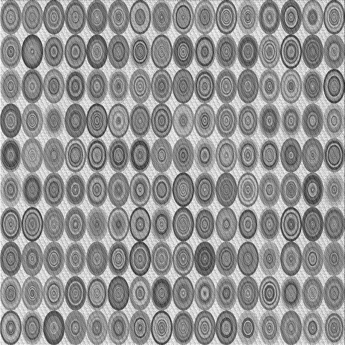 Round Patterned Silver Gray Rug, pat943gry