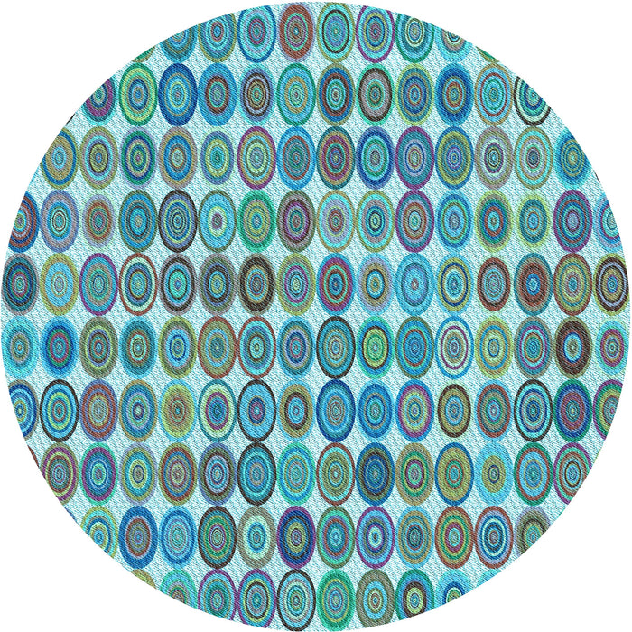 Square Patterned Green Rug, pat943lblu
