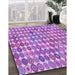 Machine Washable Transitional Bright Lilac Purple Rug in a Family Room, wshpat943pur