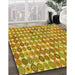 Patterned Golden Brown Yellow Rug in Family Room, pat943yw