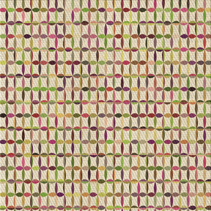 Round Patterned Khaki Gold Rug, pat944brn