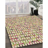 Patterned Khaki Gold Rug, pat944brn