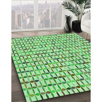 Patterned Green Rug, pat944grn