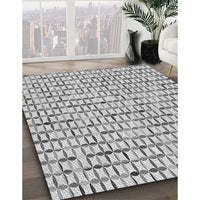 Patterned Platinum Gray Rug, pat944gry