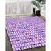 Machine Washable Transitional Blossom Pink Rug in a Family Room, wshpat944pur